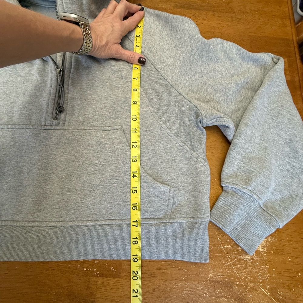 Lululemon Athletica Heathered Core Medium Gray Half-Zip Hoodie M/L - Picture 9 of 12
